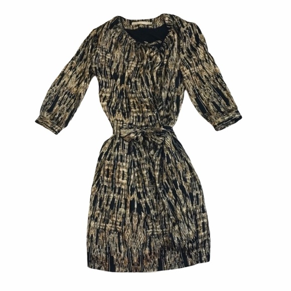 KAREN MILLEN Patterned Wrap Dress Size 2 - Picture 2 of 6